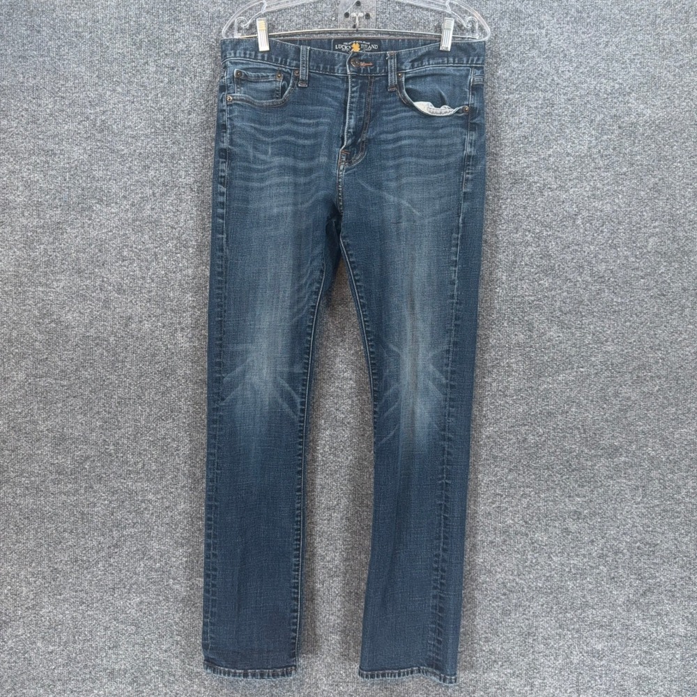Lucky Brand Jeans Mens 31x32 Blue 410 Athletic Fit Denim Tapered Leg Medium Wash